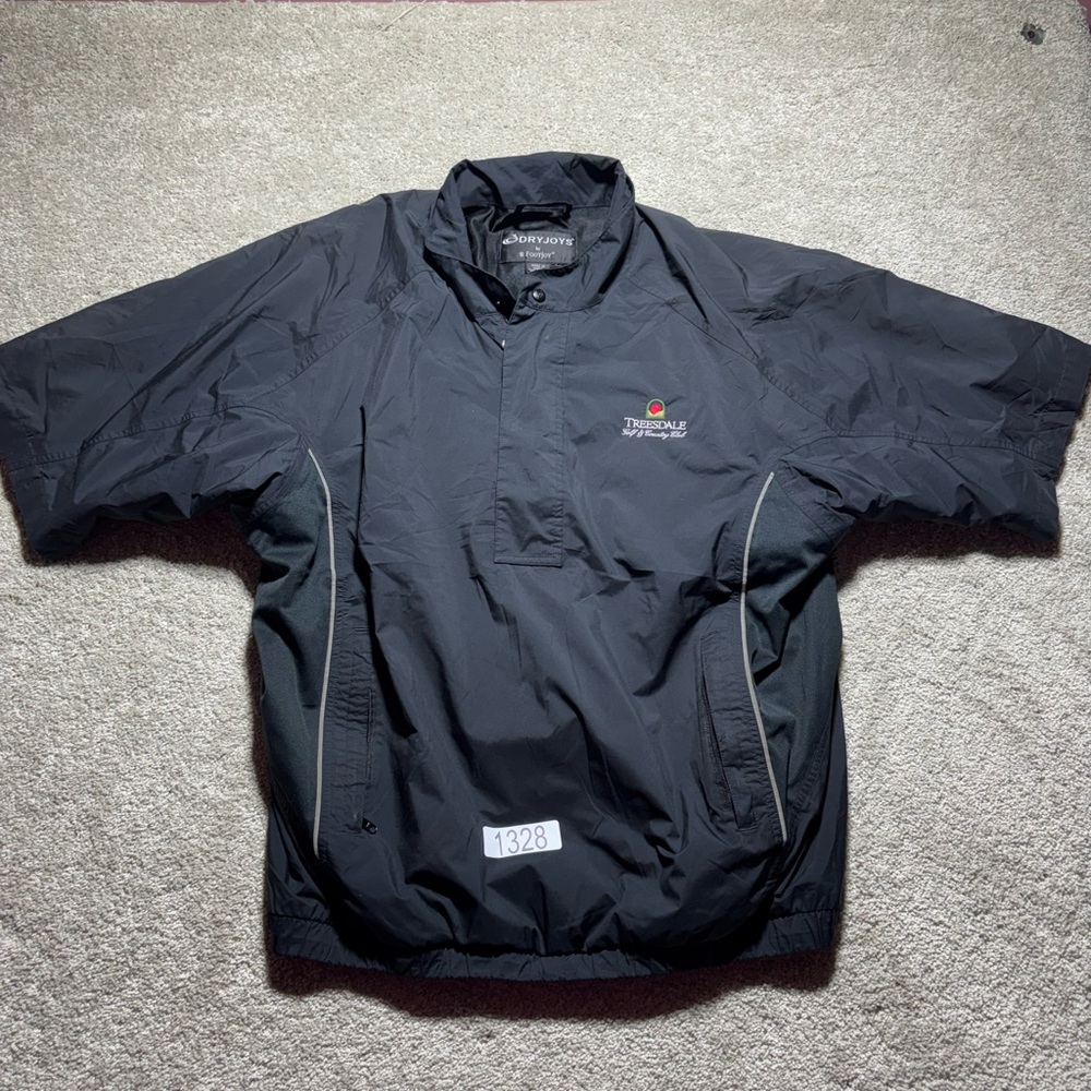 Footjoy dry joy men’s‎ black short sleeve golf pullover sz large